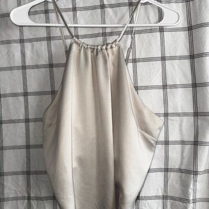 Elegant Cream Halter Top